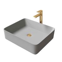 Раковина  квадратная  Grossman Color GR-3016GM фаянс цвет серый матовый