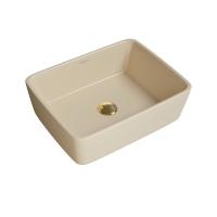 Раковина  прямоугольная Grossman Color GR-3016BEM фаянс цвет бежевый матовый