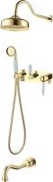 Душевая система со смесителем Boheme Tradizionale Oro 288 монтаж встраиваемая  в стену без термостата золото