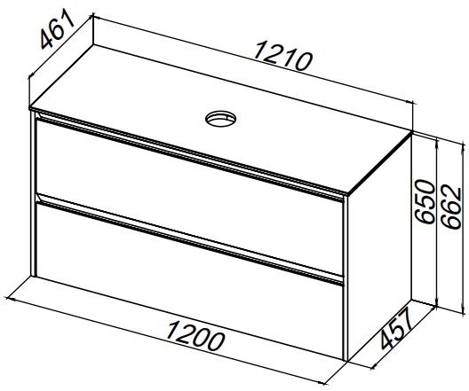 Столешница для ванной Allen Brau Activity 1.34025.AL 121 см искусственный камень, цвет белый