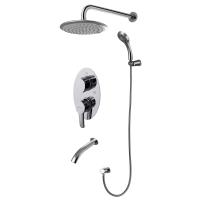 Душевая система со смесителем Lemark Atlantiss LM3222C монтаж встраиваемая в стену без термостата хром