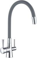 Смеситель для кухни Lemark Comfort LM3075C-Gray с подключением к фильтру хром/серый