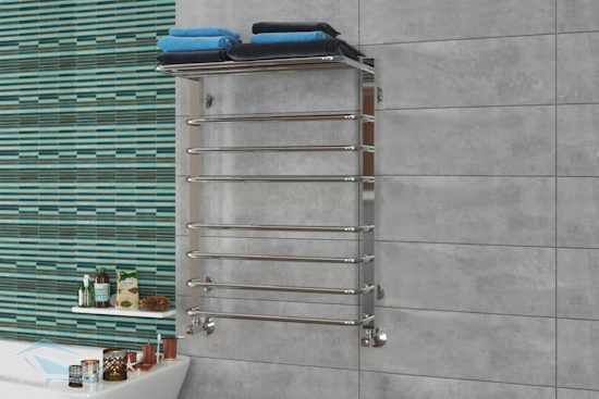 Пятиреечный полотенцесушитель Терминус с полкой