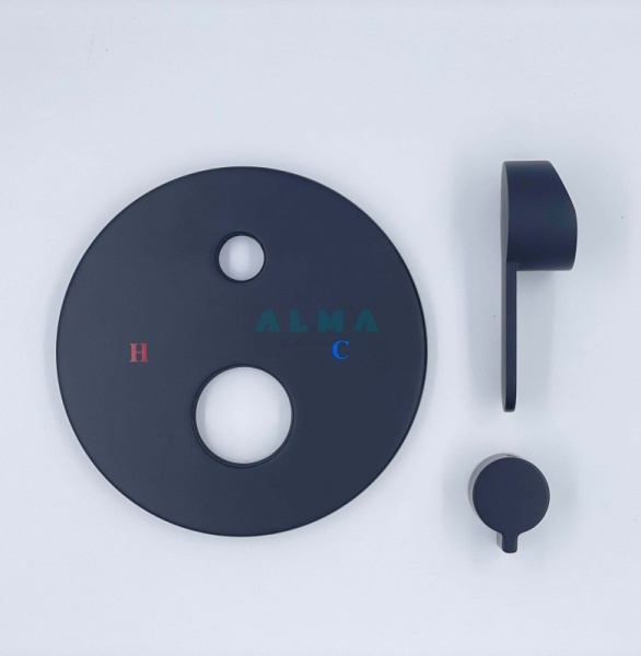 Душевая система со смесителем ALMAes Sakari TVZ-0890 монтаж встраиваемая в стену без термостата черный матовый