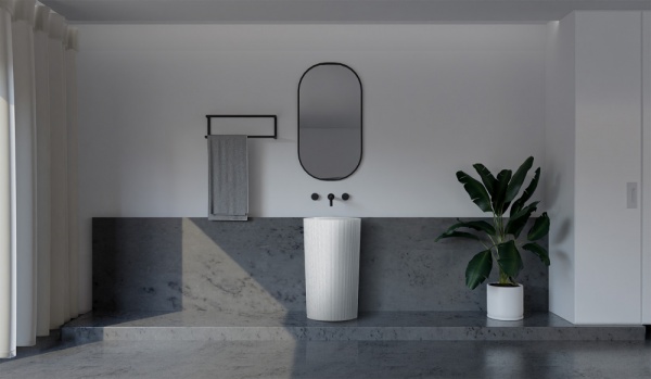 Раковина  овальная Abber STEIN AS2504-H искусственный камень цвет белый матовый