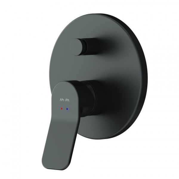 Душевая система со смесителем Am.Pm X-Joy FB85A1RH02 монтаж встраиваемая в стену без термостата черный