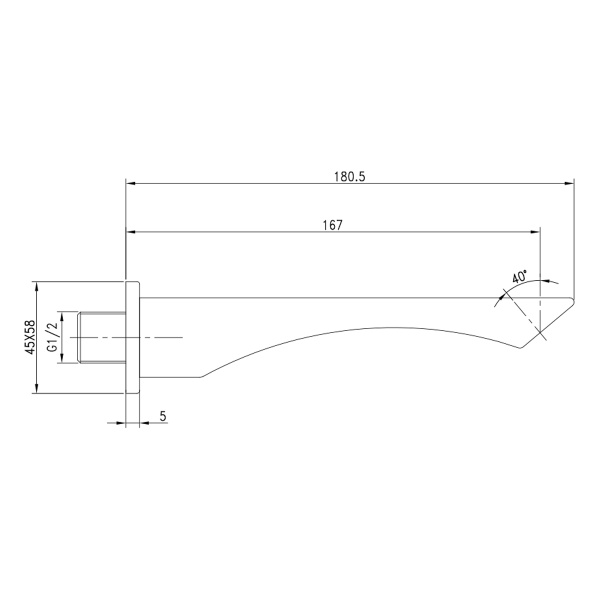 Излив для ванны Lemark  LM5881CW хром/белый 