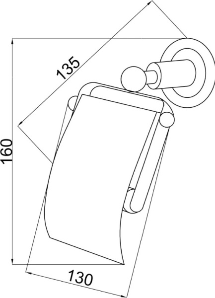 Держатель для туалетной бумаги Boheme Murano 10901-W-CR настенный Chrome