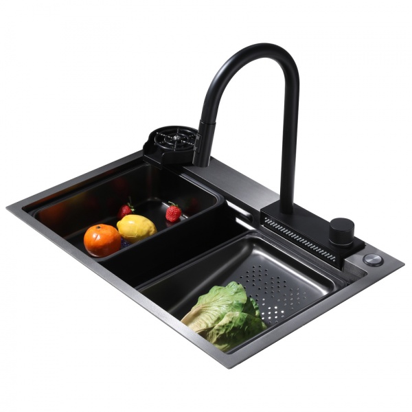 Кухонная мойка Abber Wasser Kreis AF2194B 68 см нержавеющая сталь