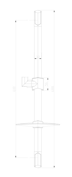 Штанга Lemark  LM8066C хром 