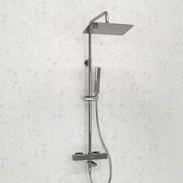 Душевая система со смесителем Wasserkraft  A199.069.103.010.CH Thermo монтаж настенная с термостатом хром