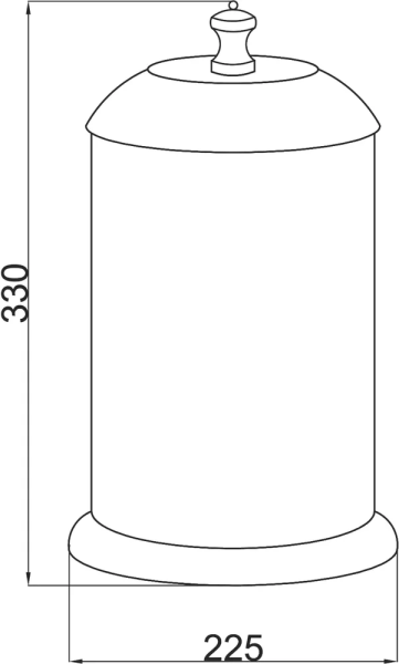 Ведро для мусора Boheme Vogue 10138 напольное цвет Chrome