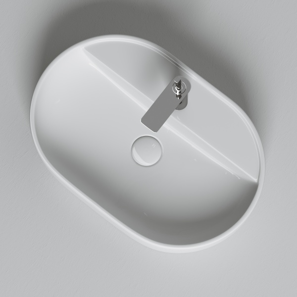 Раковина накладная овальная Ceramica Nova Element CN6035 фарфор цвет белый