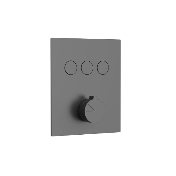 Душевая система со смесителем Vincea  VSFW-4311RGM монтаж встраиваемая в стену без термостата вороненая сталь