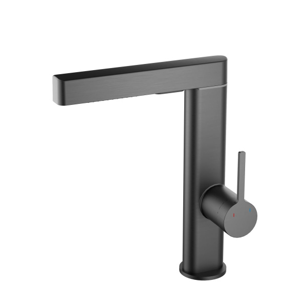 Смеситель для кухни Vincea  VKF-22GM без подключения к фильтру вороненая сталь