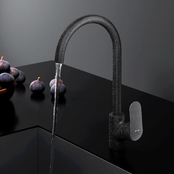 Смеситель для кухни Am.Pm Like F8007722 без подключения к фильтру черный