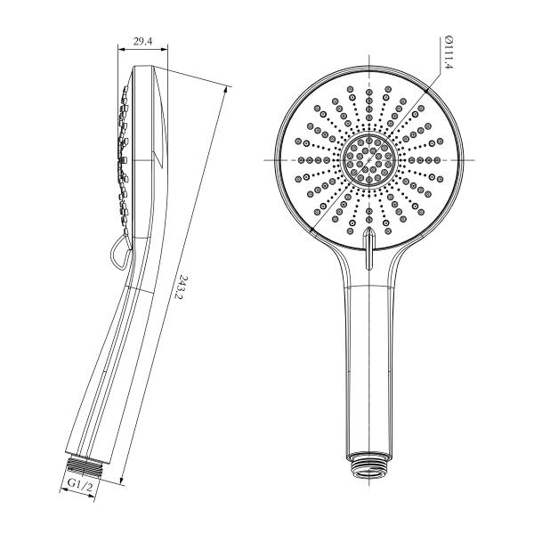 Лейка для душа Lemark  LM8153C хром 