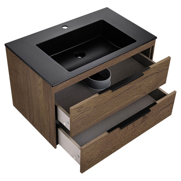 Тумба  подвесная Vincea Chiara 2D VMC-2C2800TO 80 см  2 ящика цвет T.Oak 