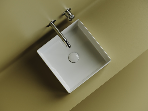 Раковина накладная квадратная  Ceramica Nova Element CN6068 фарфор цвет белый