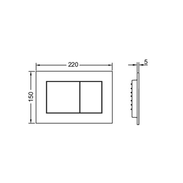 Кнопка смыва механическая TECE Now 9240417 цвет белый матовый