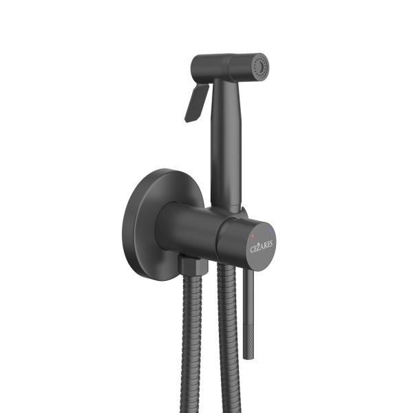 Гигиенический душ Cezares Relax RELAX-DIF-NOP встраиваемый в стену черный матовый