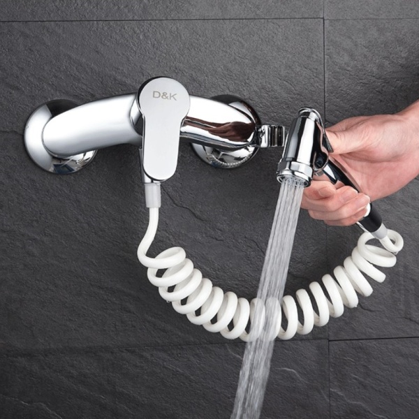 Гигиенический душ D&K Rhein DA1394541 настенный хром