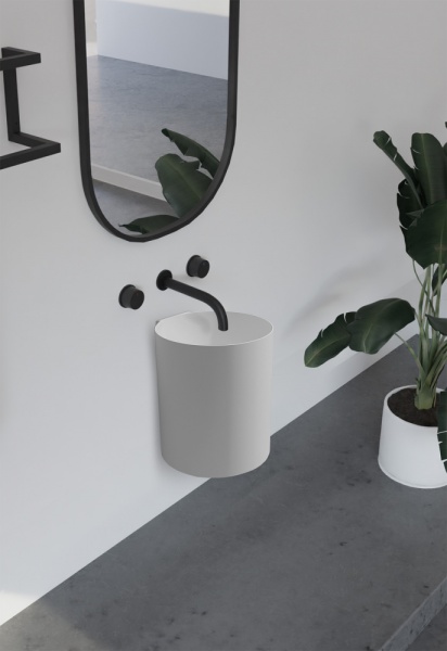 Раковина  круглая Abber STEIN AS2624 искусственный камень цвет белый матовый