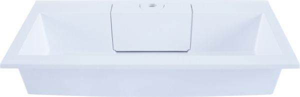 Раковина накладная прямоугольная Aquanet Фортуна 00187094 искусственный камень цвет белый
