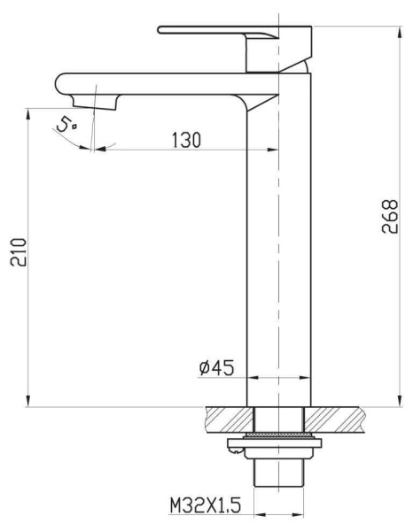 Смеситель для раковины BelBagno Nova NOV-LMC-IN сатин