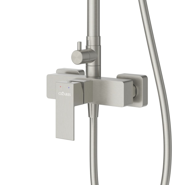 Душевая система со смесителем Cezares Slider SLIDER-CD-IN монтаж настенная без термостата сатин