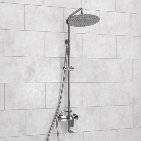 Душевая система со смесителем Wasserkraft  A166.116.137.087.CH монтаж настенная без термостата хром