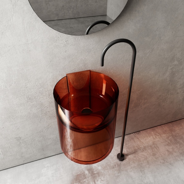 Раковина  круглая Abber Kristall AT2704Opal полиэфирная смола цвет коричневый