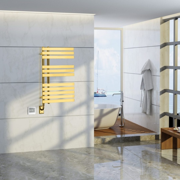 Полотенцесушитель электрический Boheme Venturo П11  50x80 721-G золото