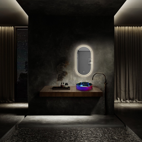 Раковина  круглая Abber Bequem AC2114Regen фаянс цвет хамелеон