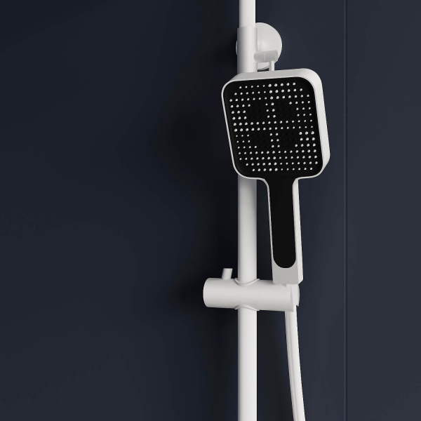 Душевая система со смесителем RGW Shower Panels 51140135-03 монтаж настенная с термостатом белый