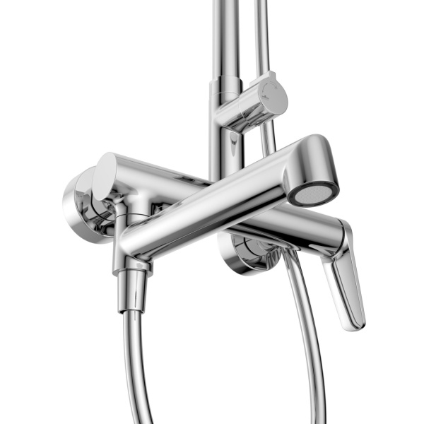 Душевая система со смесителем BelBagno Unique UNIQUE-VSCM-CRM монтаж настенная без термостата хром