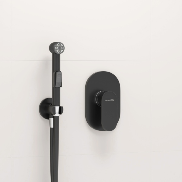 Гигиенический душ Wasserkraft Elbe A117451 встраиваемый в стену черный