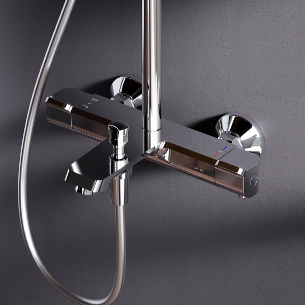 Душевая система со смесителем Am.Pm Func F078F500 монтаж настенная с термостатом хром