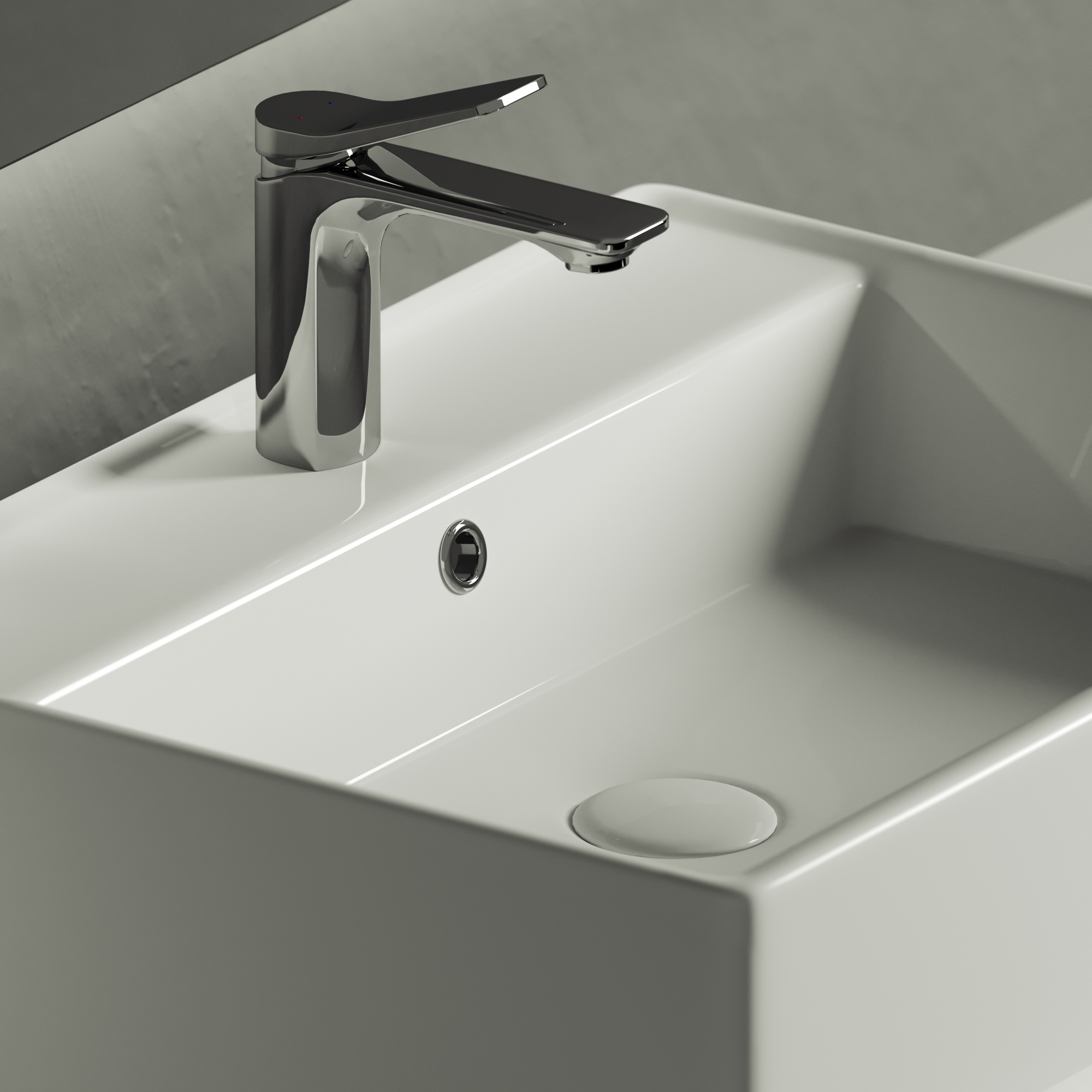 Раковина накладная прямоугольная Ceramica Nova Element CN6046 фарфор цвет белый