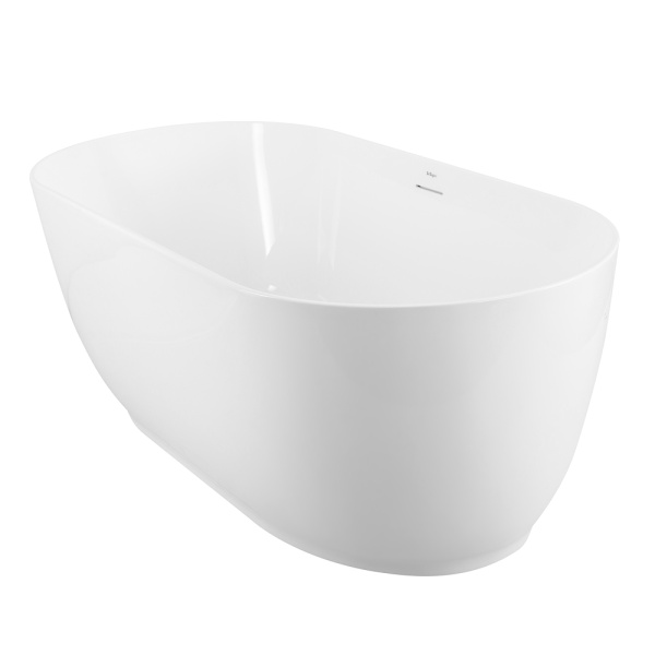 Акриловая ванна отдельностоящая BelBagno  BB413-1500-800 150x80 овальная цвет белый