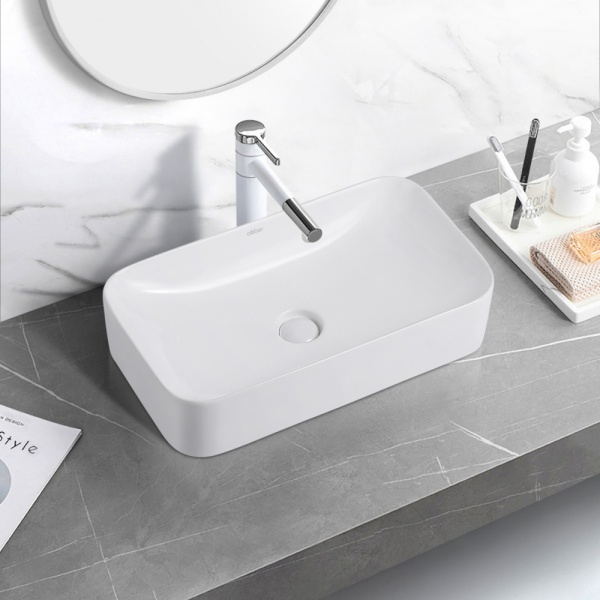 Раковина  прямоугольная Abber Rechteck AC2204 керамика цвет белый