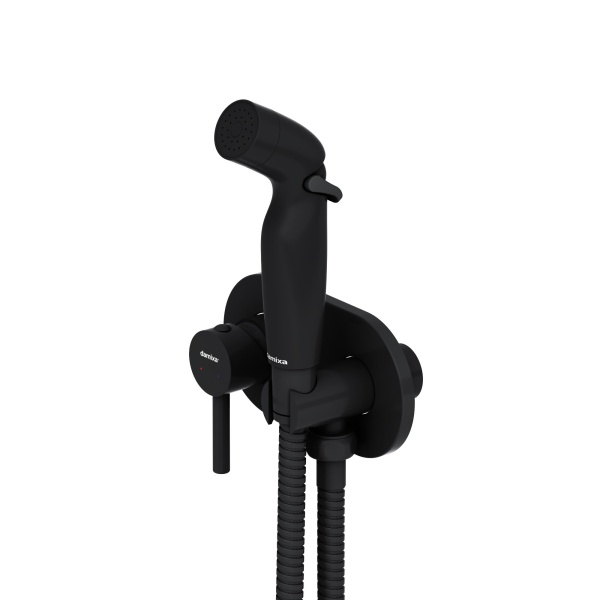 Гигиенический душ Damixa Option 212000300 встраиваемый в стену черный матовый