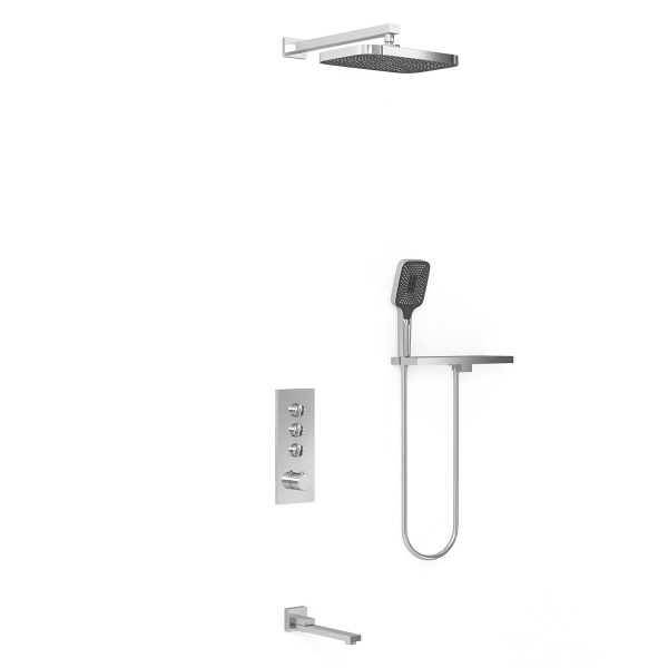 Душевая система со смесителем Vincea  VSFW-431T1RCH монтаж встраиваемая в стену с термостатом хром