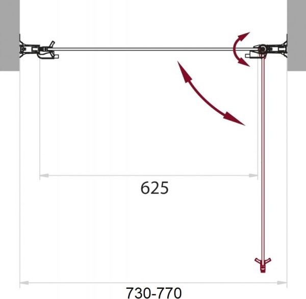 Душевая дверь BelBagno Sela SELA-B-1-75-C-Cr 75 см стекла прозрачные, профиль хром