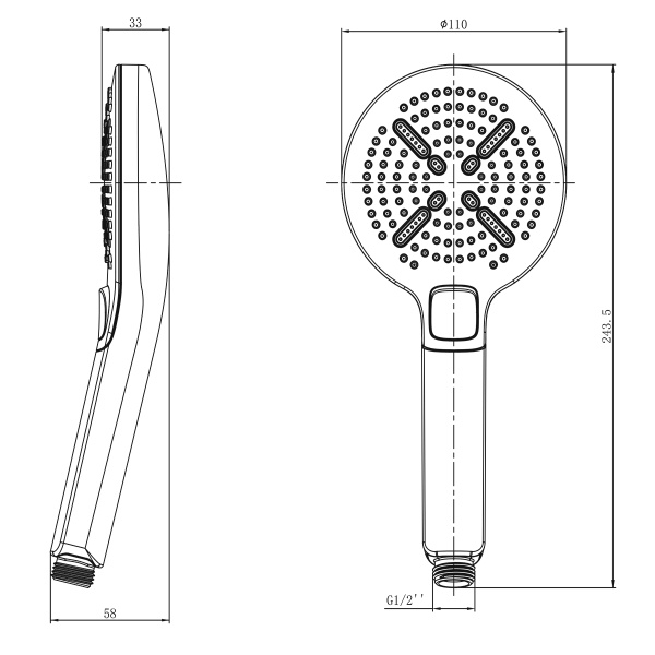 Лейка для душа Lemark  LM8114C хром 