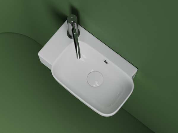 Раковина подвесная прямоугольная Ceramica Nova Element CN6074R фарфор цвет белый