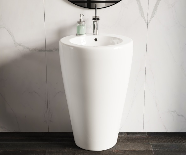 Раковина напольная круглая Ceramica Nova Element CN1807 фарфор цвет белый