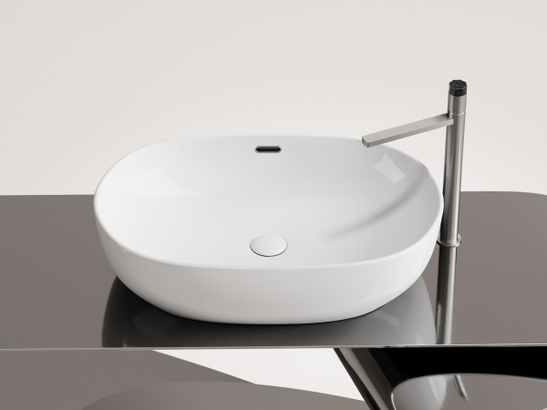 Раковина накладная овальная Ceramica Nova Element CN6064 фарфор цвет белый