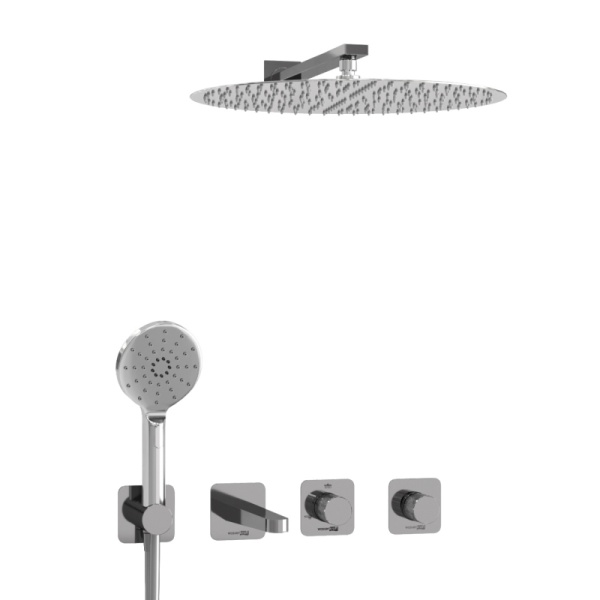Душевая система со смесителем Wasserkraft Mosel 4600 A4651.294.295.090.117.271.087.127 монтаж встраиваемая в стену без термостата хром