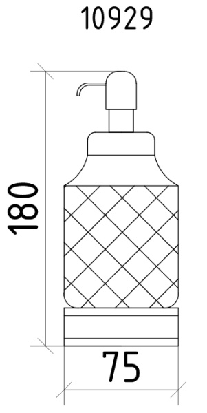 Диспенсер для мыла Boheme Royal Cristal 10929-BR